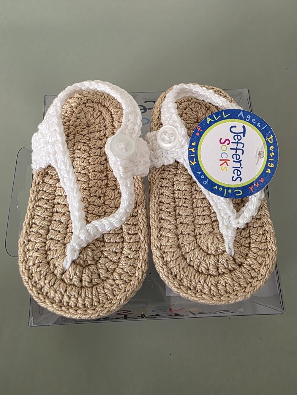 ⭐️40% Off⭐️ Jefferies Socks Crocheted Flip Flops For Newborn 0-1 Month Old